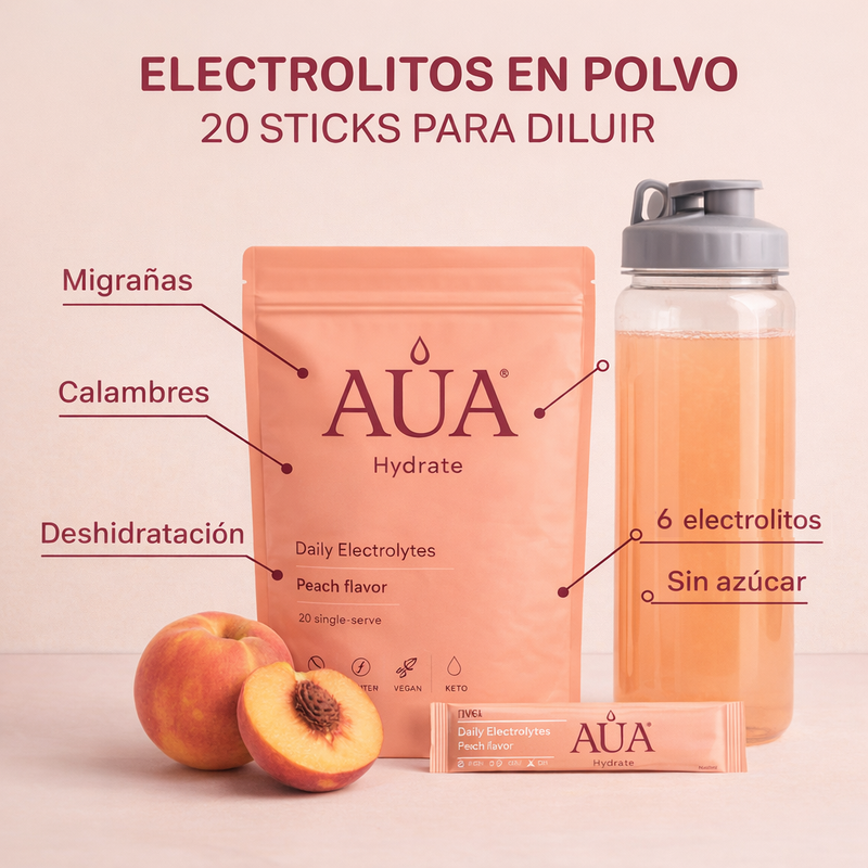AUA Hydrate — Electrolitos Melocotón