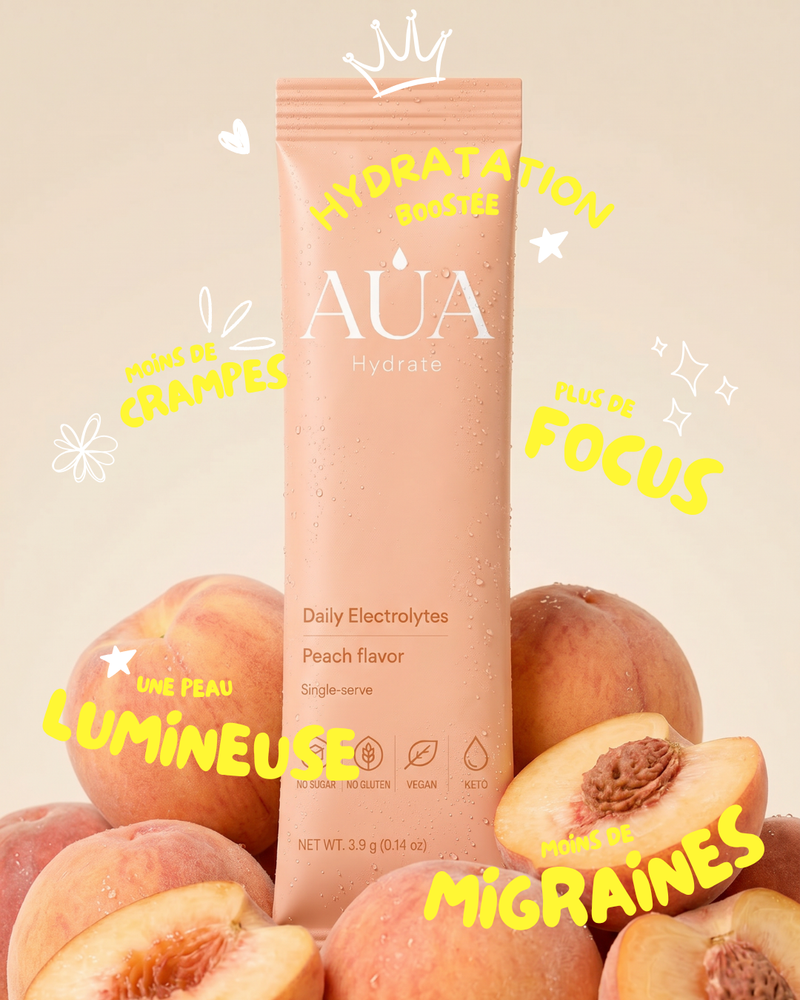 AUA Hydrate — Électrolytes Pêche