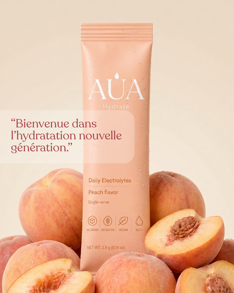 AUA Hydrate — Électrolytes Pêche