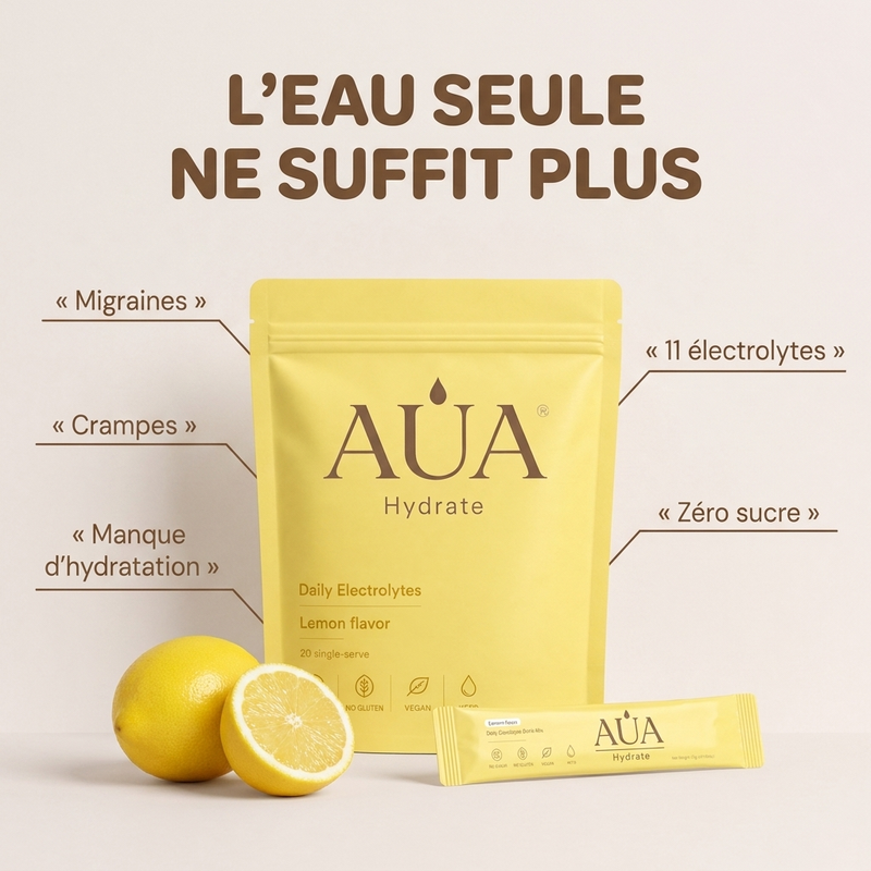 AUA Hydrate — Électrolytes Citron