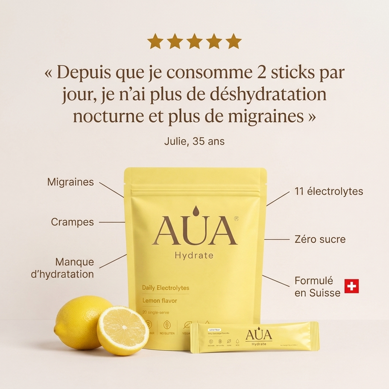 AUA Hydrate — Électrolytes Citron