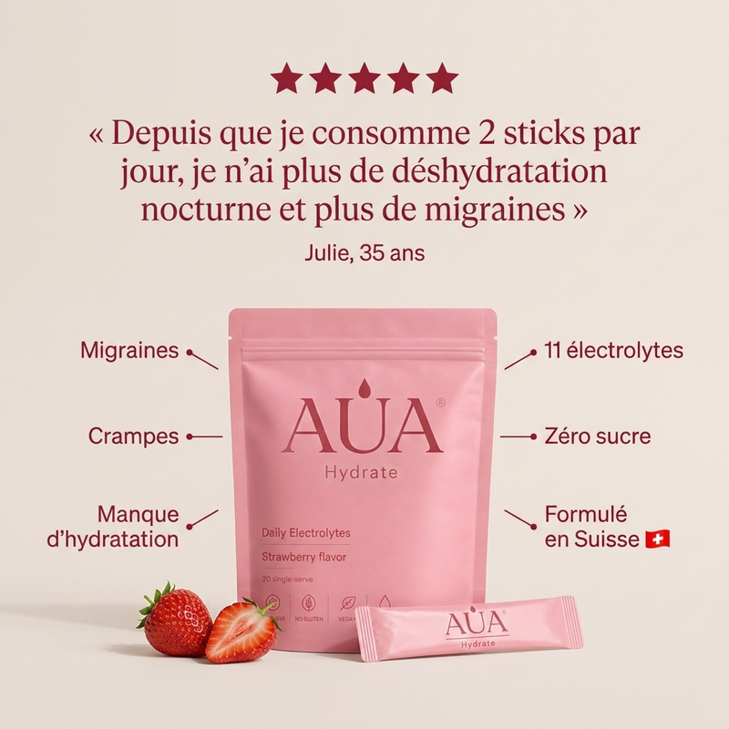 AUA Hydrate — Électrolytes Fraise