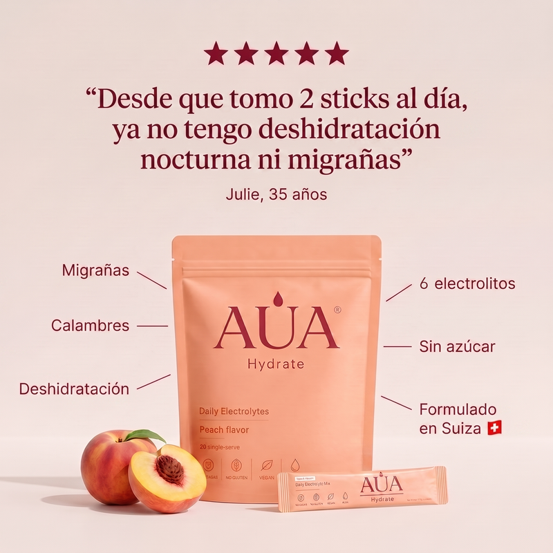 AUA Hydrate — Electrolitos Melocotón