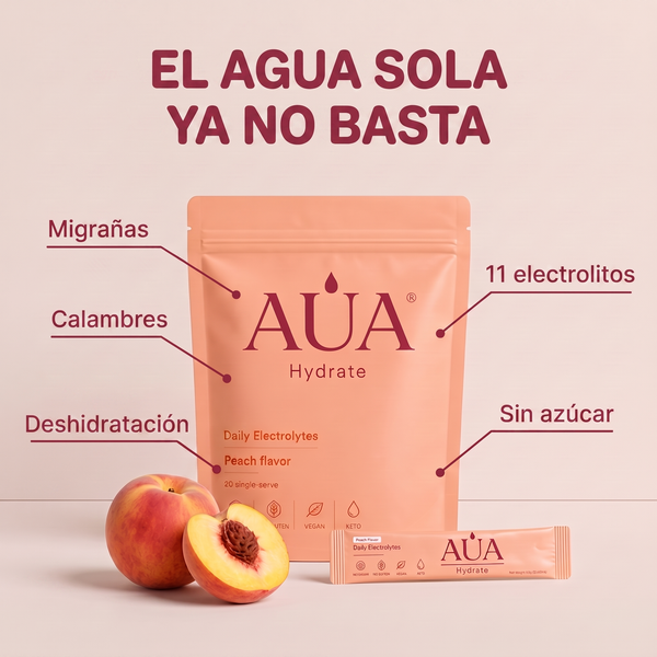 AUA Hydrate — Electrolitos Melocotón
