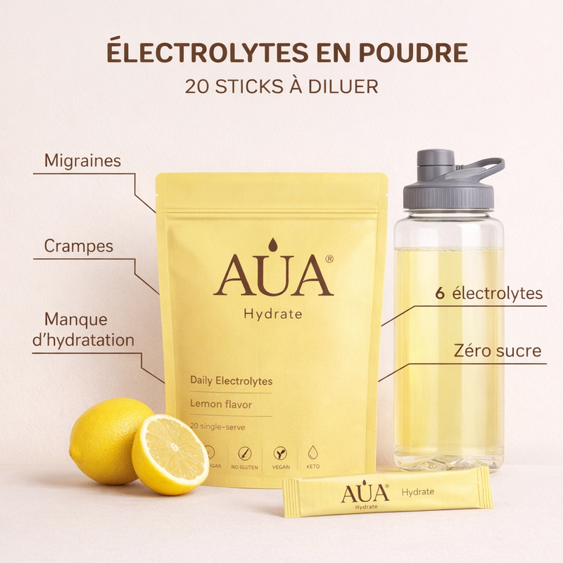 AUA Hydrate — Électrolytes Citron