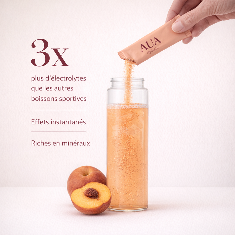 AUA Hydrate — Électrolytes Pêche